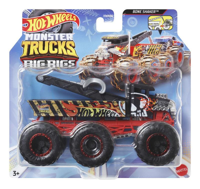 Hot Wheels Monster Trucks Reboque BONE SHAKER 1:64 - Mattel